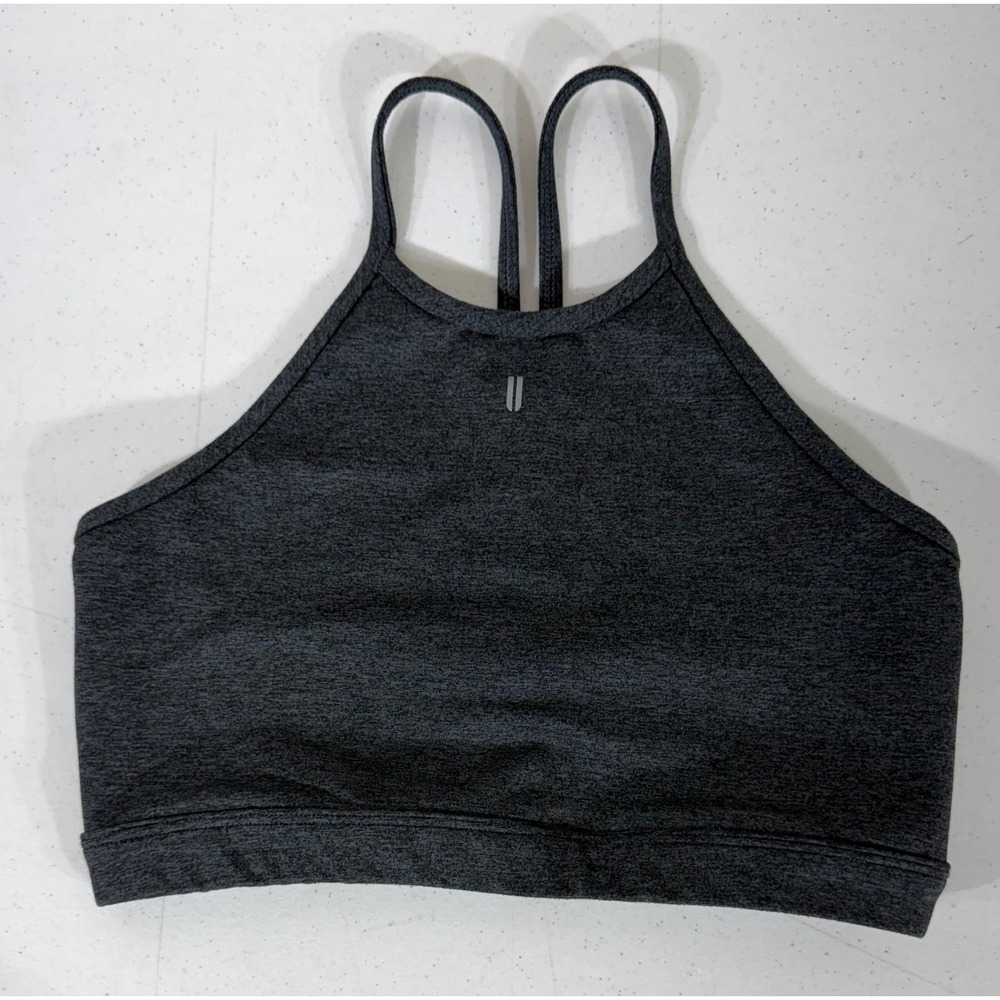 NOBULL Sports Bra Medium Gray High Neck Racerback Training Top Gym Athletic Yoga